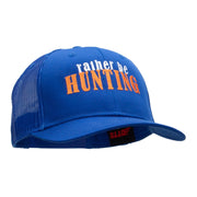 Rather Be Hunting Embroidered Low Profile Mesh Snapback