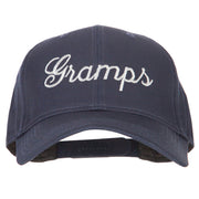 Gramps Embroidered Solid Cotton Pro Style Cap