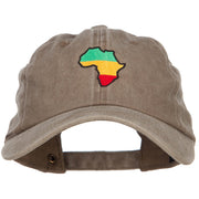 Rasta Africa Map Embroidered Unstructured Cap