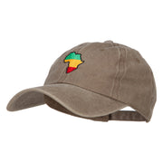 Rasta Africa Map Embroidered Unstructured Cap