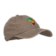 Rasta Africa Map Embroidered Unstructured Cap