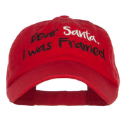 Dear Santa I Was Framed Embroidered Cap