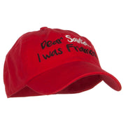 Dear Santa I Was Framed Embroidered Cap