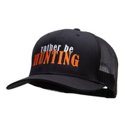 Rather Be Hunting Embroidered Low Profile Mesh Snapback