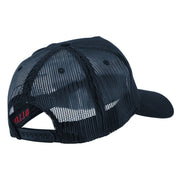 I'd Rather Be Fishing Heat Transfer Solid Cotton Twill 5 Panel Mesh Cap