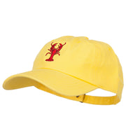 Lobster Embroidered Unconstructed Cap