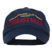 Celebrating First Christmas Embroidered Low Cap