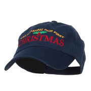 Celebrating First Christmas Embroidered Low Cap