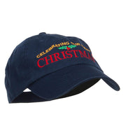 Celebrating First Christmas Embroidered Low Cap