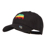 Rasta Cali Bear Embroidered Unstructured Cap