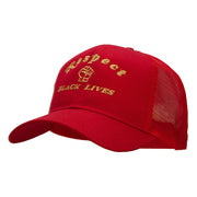 Respect Black Lives Statement Embroidered Cotton Mesh Cap