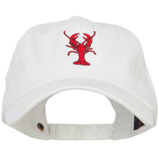 Lobster Embroidered Unconstructed Cap