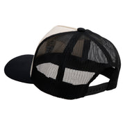 Surf Board Mural Embroidered Premium Pro Style 5 Panels Mesh Cap - Black-Stone-Black OSFM