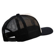 Surf Board Mural Embroidered Premium Pro Style 5 Panels Mesh Cap - Black-Stone-Black OSFM