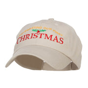 Celebrating First Christmas Embroidered Low Cap