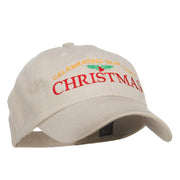 Celebrating First Christmas Embroidered Low Cap