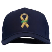 Army Support Ribbon Embroidered Cap