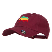 Rasta Cali Bear Embroidered Unstructured Cap