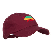 Rasta Cali Bear Embroidered Unstructured Cap