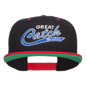 Great Catch Baseball Embroidered Snapback Cap