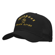 Respect Black Lives Statement Embroidered Cotton Mesh Cap