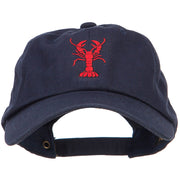 Lobster Embroidered Unconstructed Cap