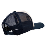 Surf Board Mural Embroidered Premium Pro Style 5 Panels Mesh Cap - Navy-Stone-Navy OSFM