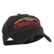 Celebrating First Christmas Embroidered Low Cap