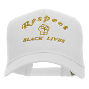 Respect Black Lives Statement Embroidered Cotton Mesh Cap