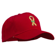 Army Support Ribbon Embroidered Cap