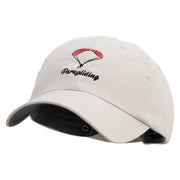 Paragliding Embroidered Low Profile Normal Dyed Cotton Cap - Stone OSFM