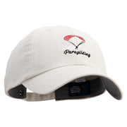 Paragliding Embroidered Low Profile Normal Dyed Cotton Cap - Stone OSFM