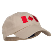 Canadian Red Flag Embroidered Petspun Cap