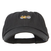 Mini Motorcycle Embroidered Low Cap