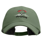 Paragliding Embroidered Low Profile Normal Dyed Cotton Cap - Olive OSFM