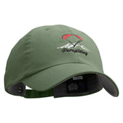 Paragliding Embroidered Low Profile Normal Dyed Cotton Cap - Olive OSFM