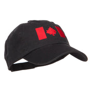 Canadian Red Flag Embroidered Petspun Cap