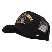 US Air Force Retired Military Patched Mesh Cap