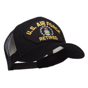 US Air Force Retired Military Patched Mesh Cap