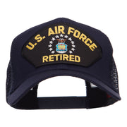 US Air Force Retired Military Patched Mesh Cap