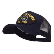 US Air Force Retired Military Patched Mesh Cap