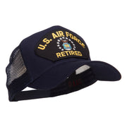 US Air Force Retired Military Patched Mesh Cap