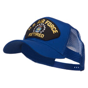 US Air Force Retired Military Patched Mesh Cap