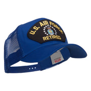 US Air Force Retired Military Patched Mesh Cap