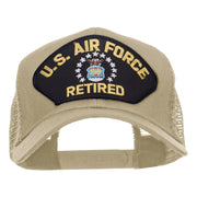 US Air Force Retired Military Patched Mesh Cap