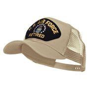 US Air Force Retired Military Patched Mesh Cap