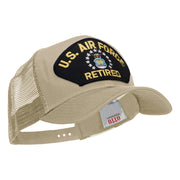 US Air Force Retired Military Patched Mesh Cap