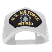 US Air Force Retired Military Patched Mesh Cap