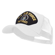 US Air Force Retired Military Patched Mesh Cap