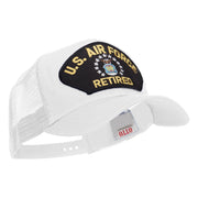 US Air Force Retired Military Patched Mesh Cap